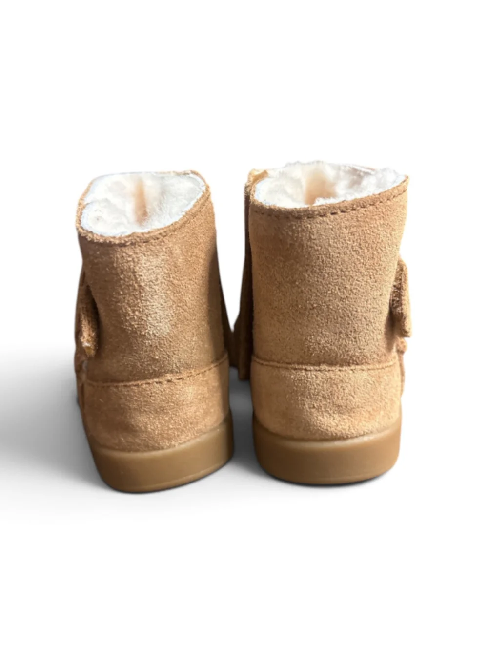 UGG Baby Boots Size 2 Tan Suede Fur Lined